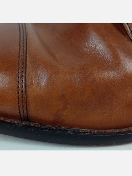 Johnson Murphy Mens 12M Brown Leather Novick Cap Oxford Lace Up Dress Shoes main image 7